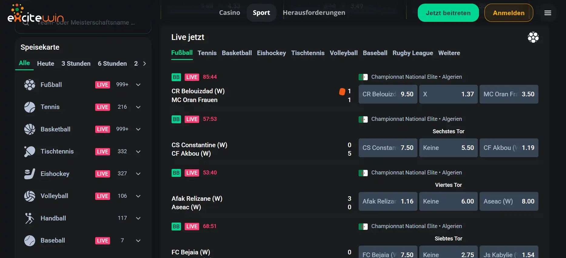 Sportwettenartikel mit Informationen zu Fußball, Basketball und Tennis